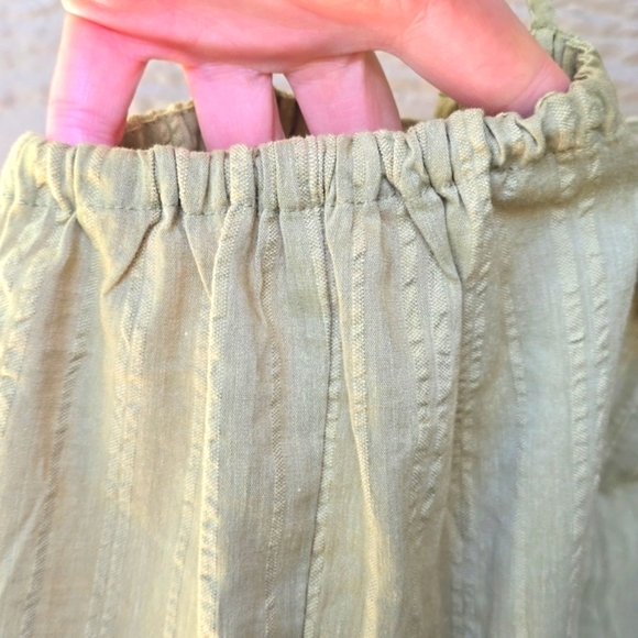 Nasty Gal Textured Cotton Tie Back Cover Up Jumpsuit Olive 12 NEW - Picture 4 of 9